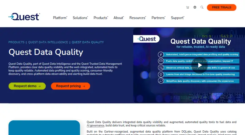 Quest Data Quality's own site