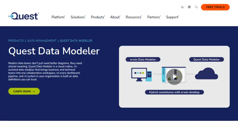 Quest Data Modeler's own site