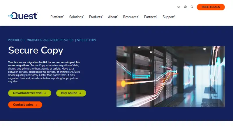 Quest Secure Copy's own site