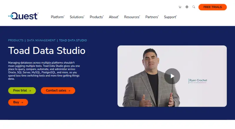 Toad Data Studio's own site
