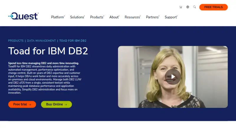 Toad for IBM DB2's own site