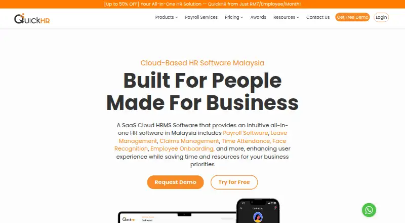 QuickHR's own site