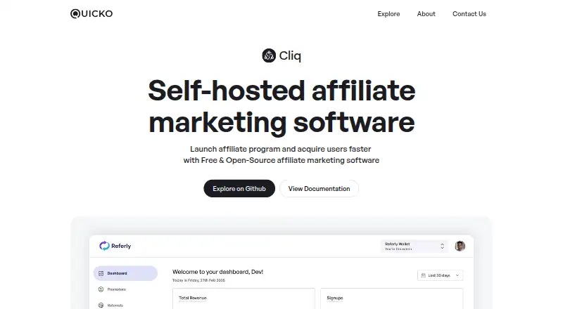 Cliq's own site