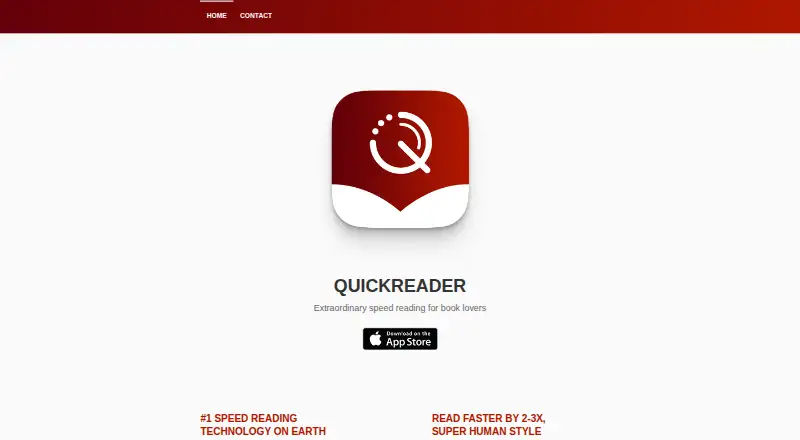 QuickReader's own site