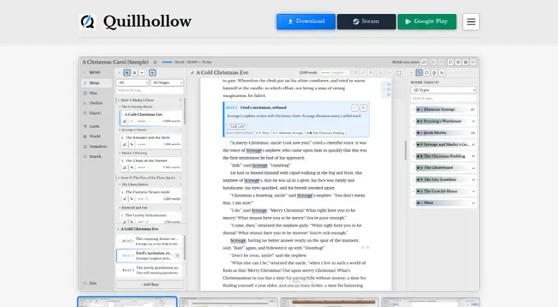 Quillhollow's own site