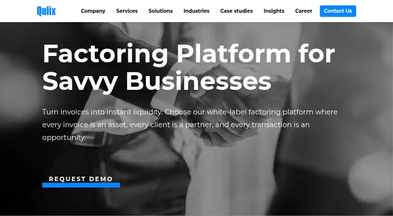 Qulix Factoring Platform's own site