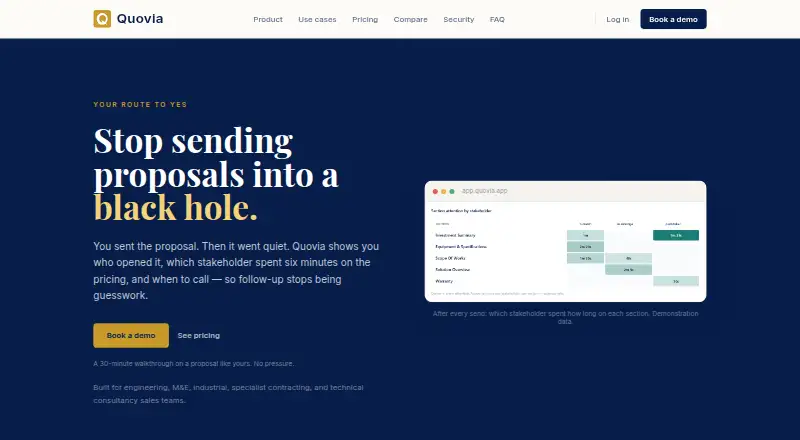 Quovia's own site
