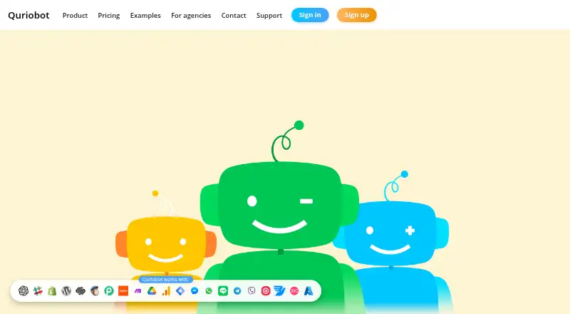 Quriobot's own site