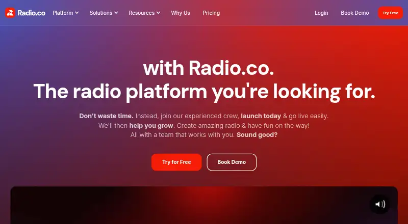 Radio.co's own site