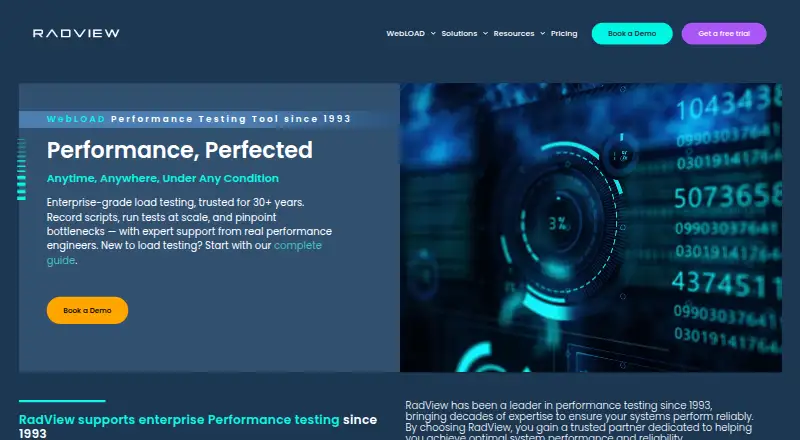 WebLOAD's own site