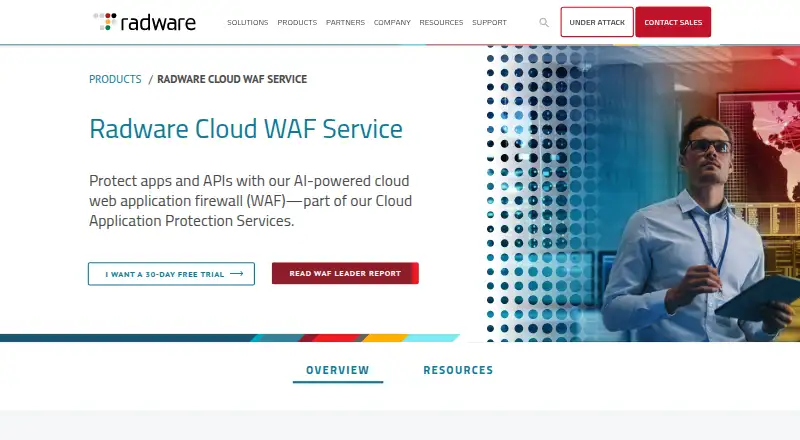 Radware Cloud WAF Service's own site