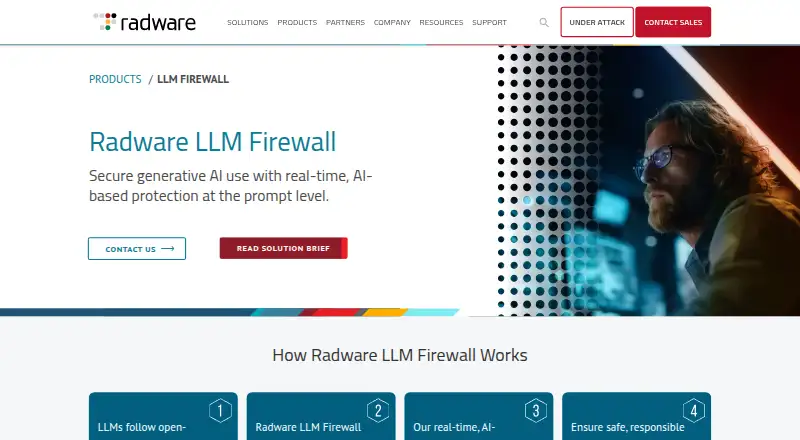 Radware LLM Firewall's own site