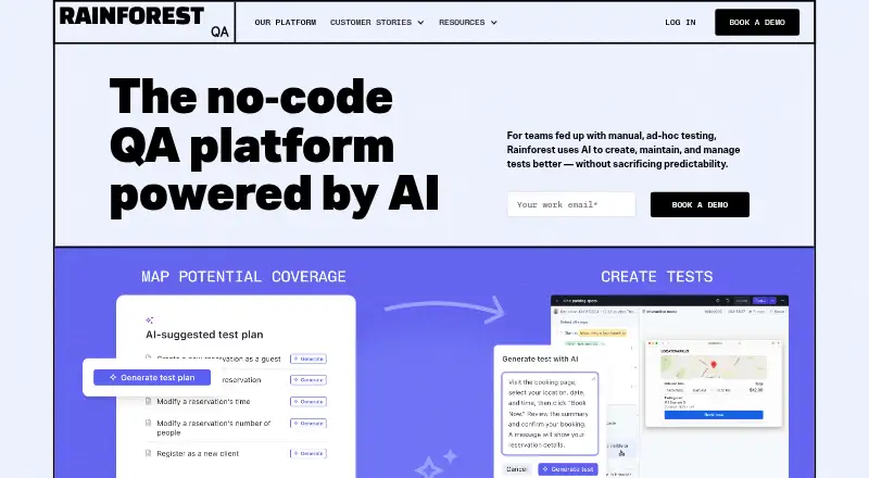 Rainforest QA's own site
