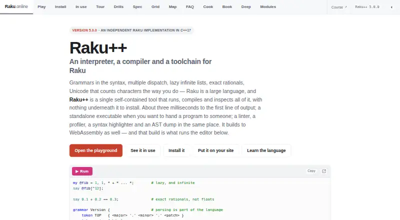 Raku++'s own site
