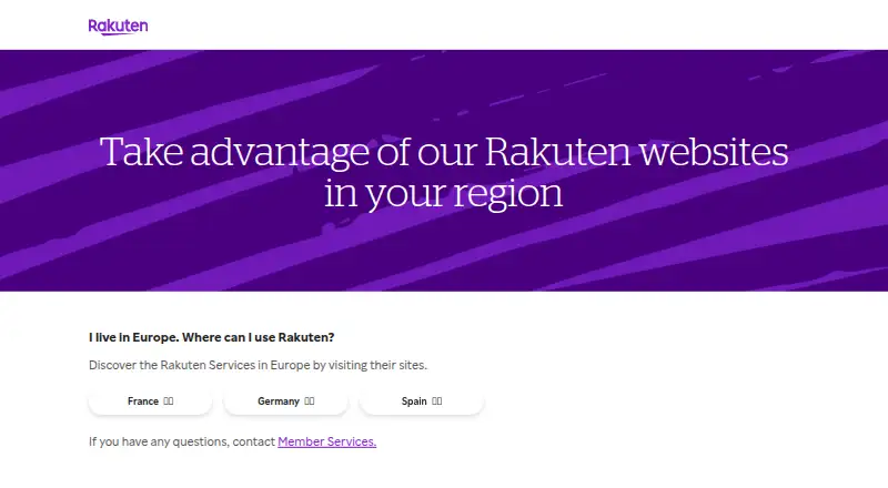 Rakuten Cash Back's own site