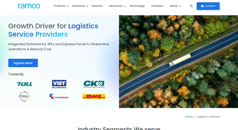 Ramco Logistics Software's own site