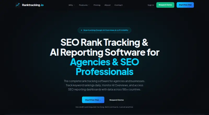 Ranktracking.io's own site