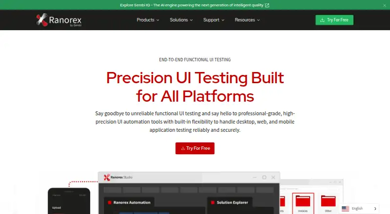 Ranorex Studio's own site