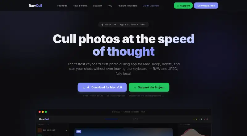 RawCull's own site