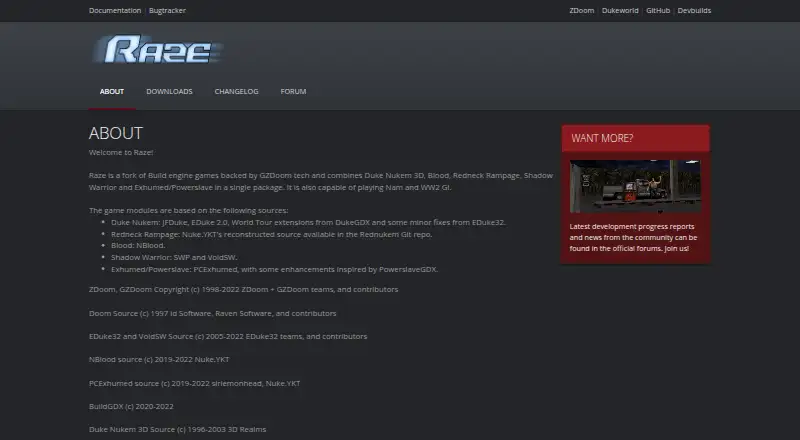 Raze's own site