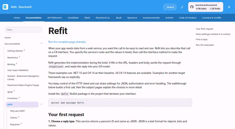 Refit's own site