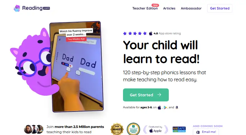 Reading.com's own site