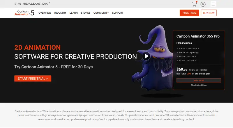 Cartoon Animator's own site