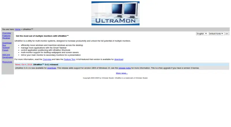 UltraMon's own site
