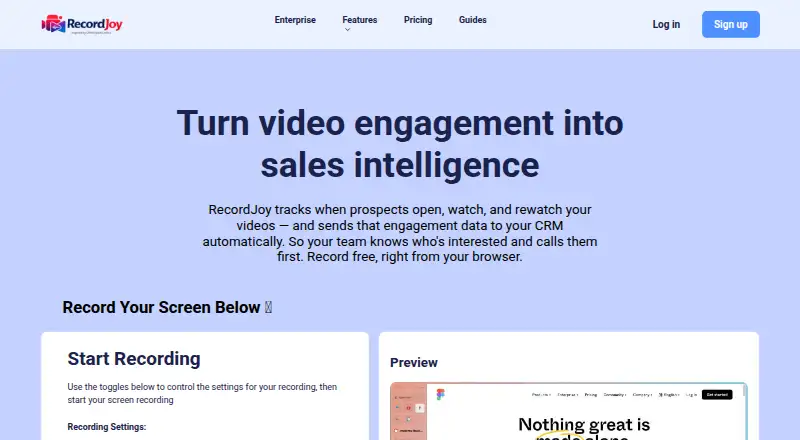 RecordJoy's own site