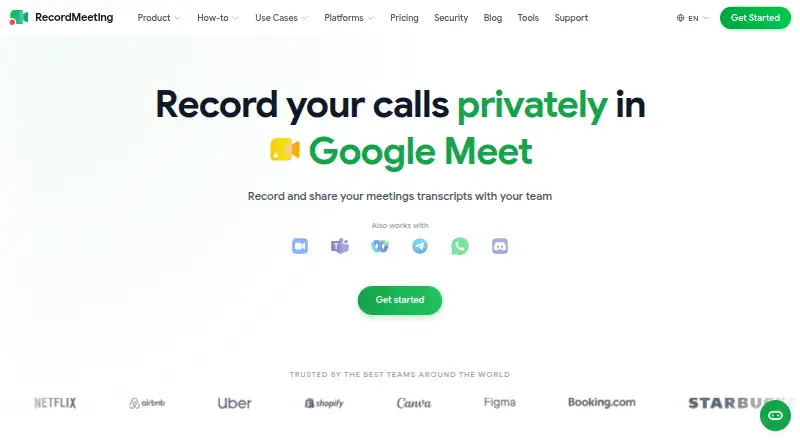 RecordMeeting's own site