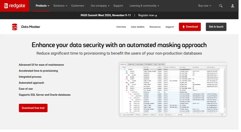 Redgate Data Masker's own site