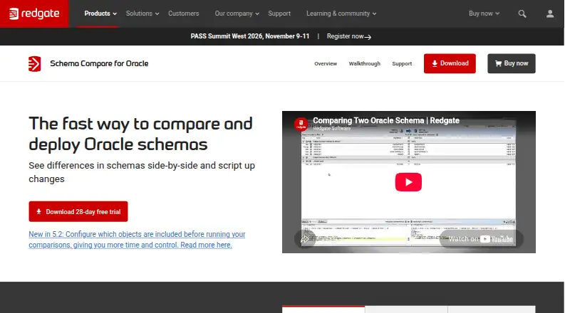 Redgate Schema Compare for Oracle's own site