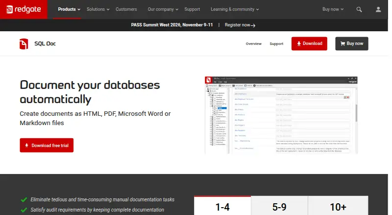 Redgate SQL Doc's own site