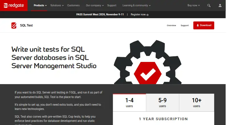 SQL Test's own site