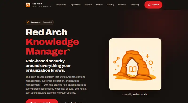 Red Arch Knowledge Manager's own site