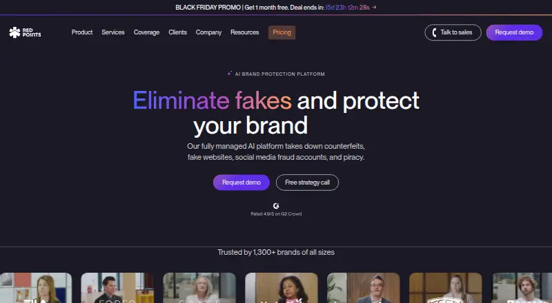Red Points AI Brand Protection Platform's own site