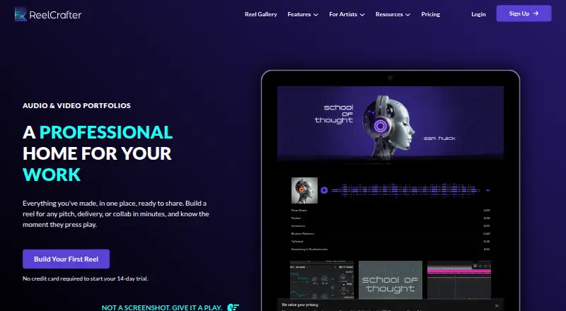 ReelCrafter's own site