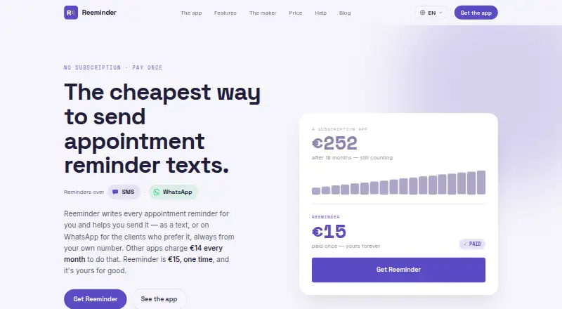 Reeminder's own site