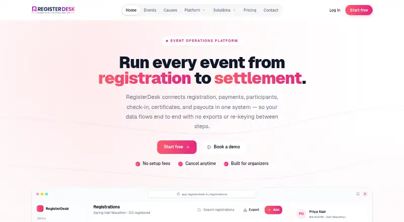 RegisterDesk's own site