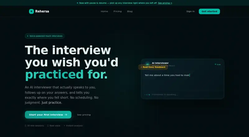 Rehersa's own site