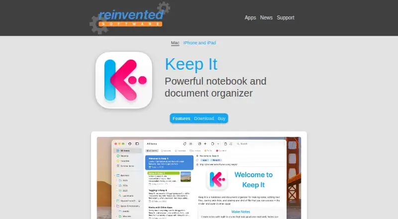 Keep It's own site