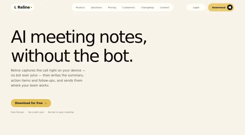 Reline's own site