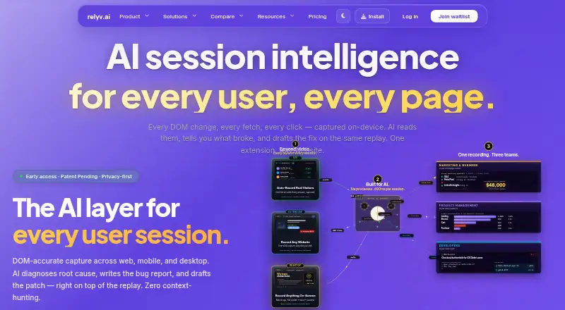 Relyv.ai's own site