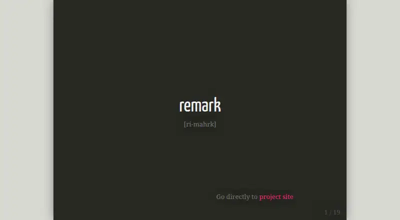 Remark's own site