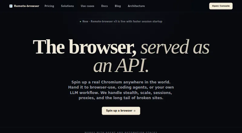 Remote Browser's own site