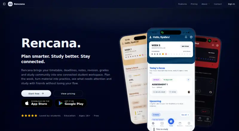 Rencana's own site