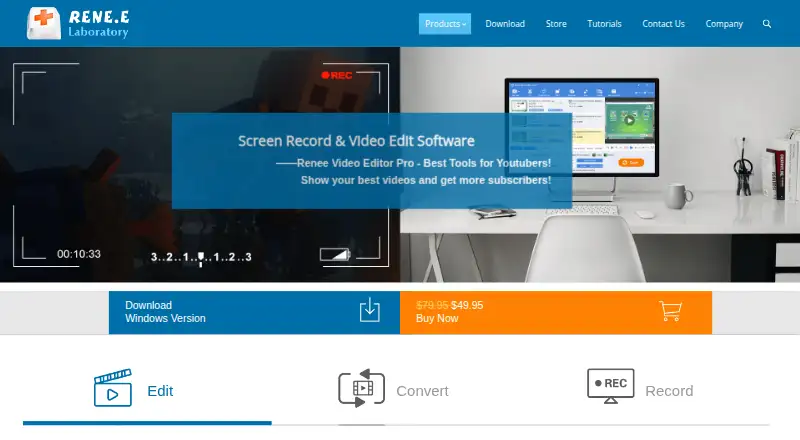 Renee Video Editor Pro's own site