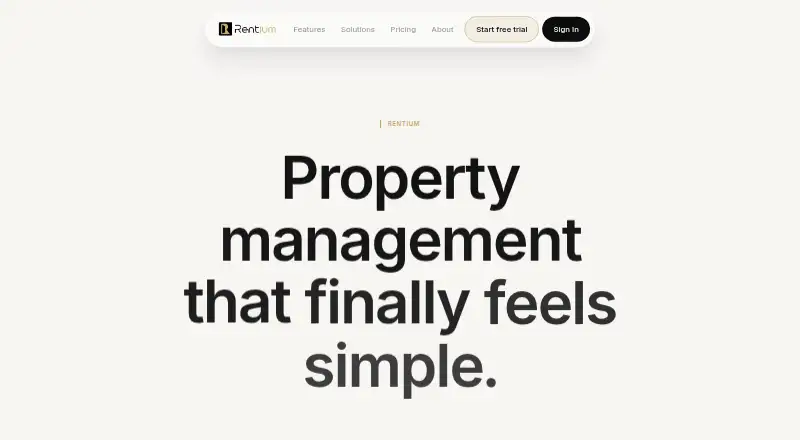 Rentium's own site