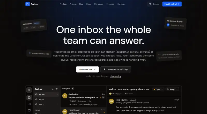 Repliqo's own site