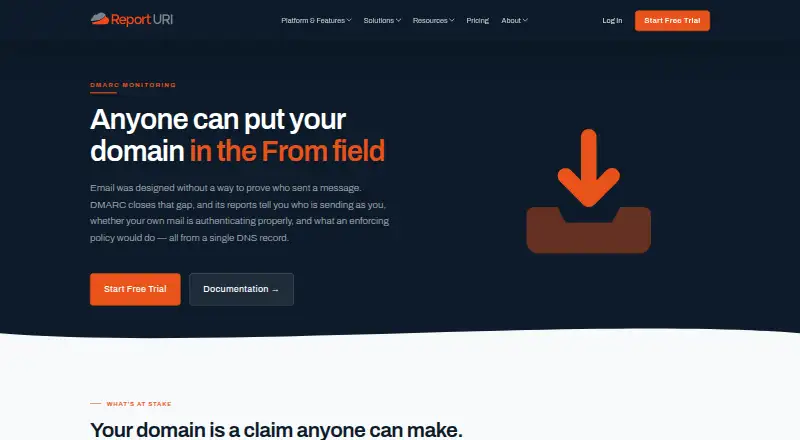Report URI DMARC Monitoring's own site